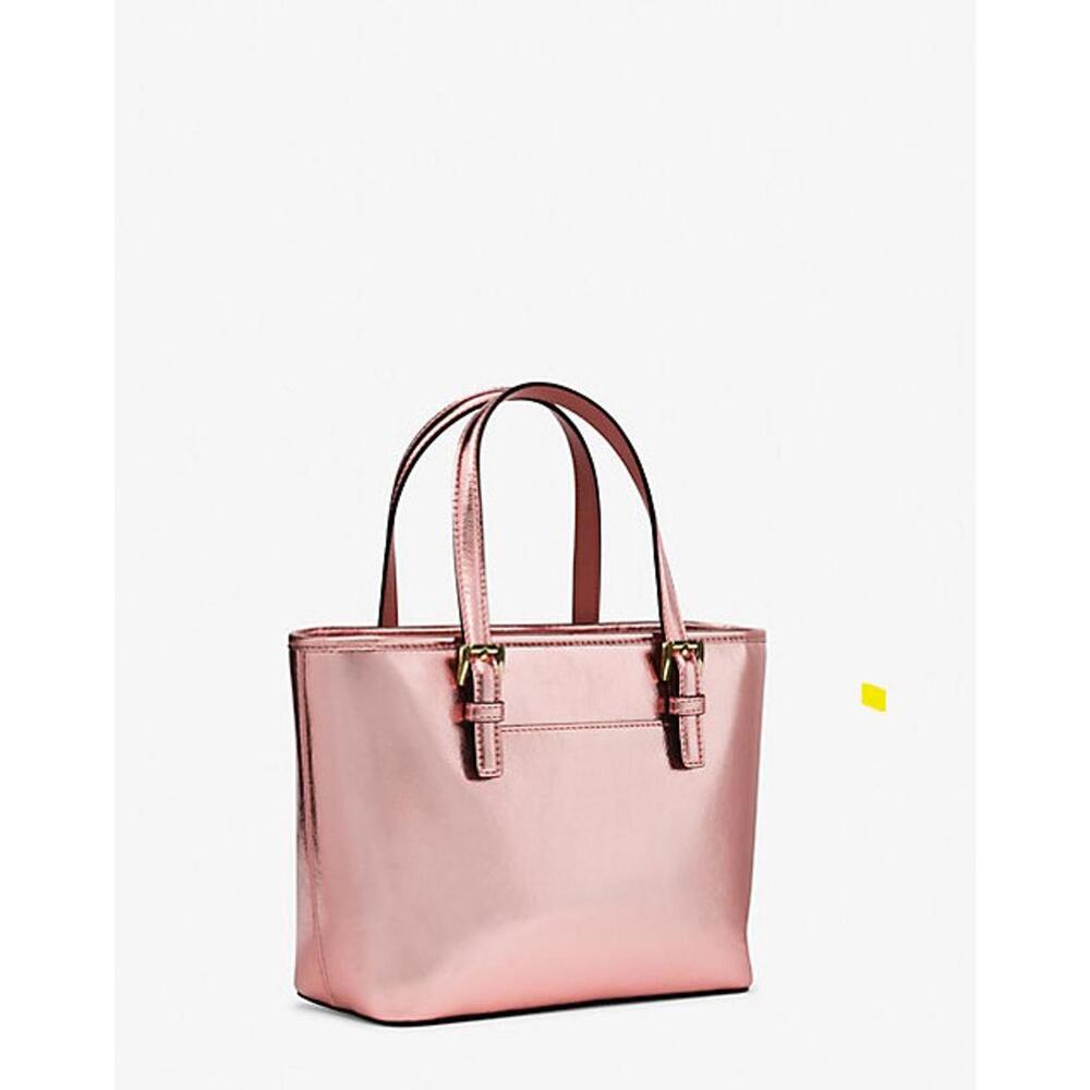 NWT Michael Kors Jet Set Travel Extra-Small Metallic Top-Zip Tote Bag - Picture 3 of 5